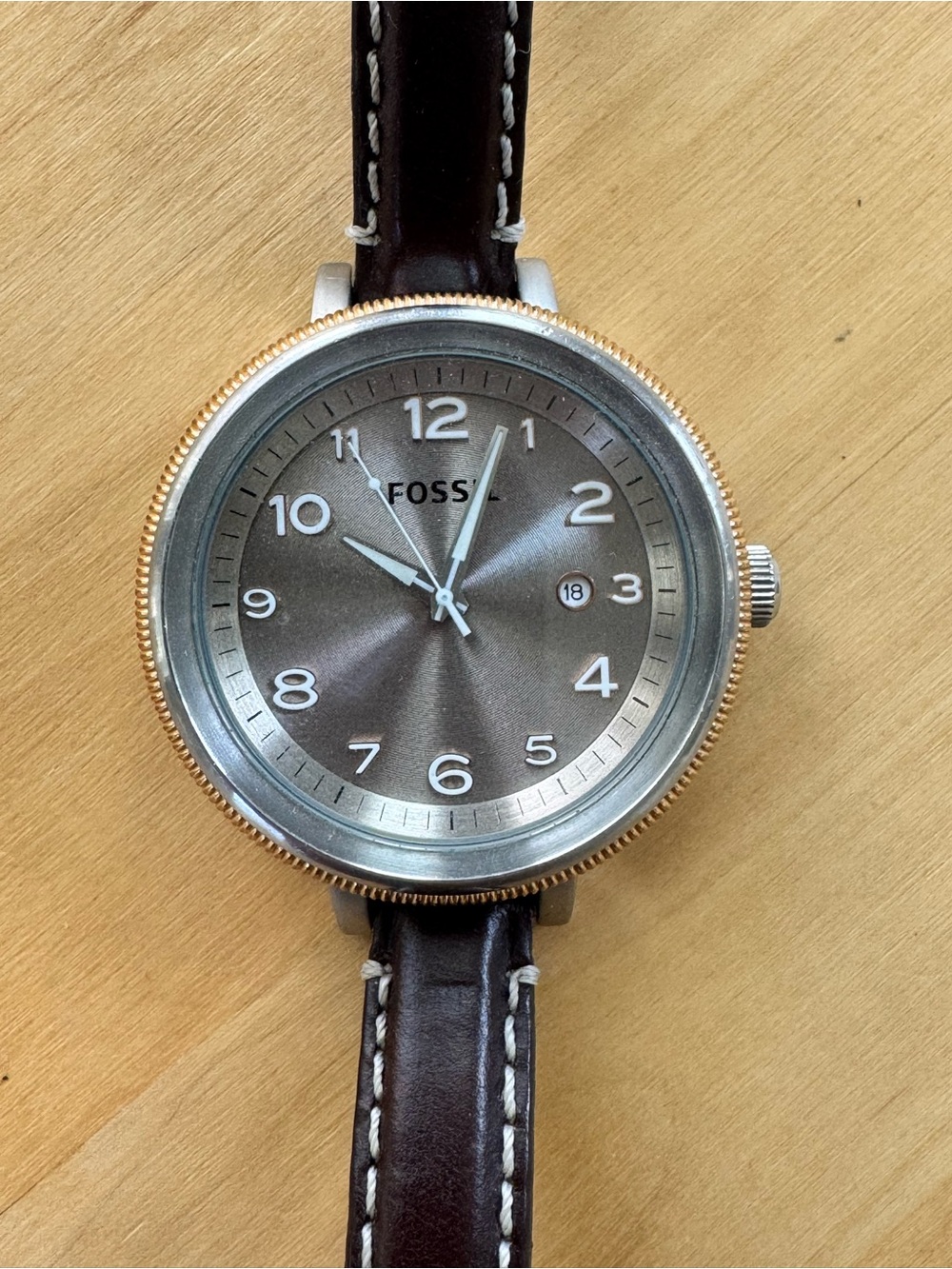 Fossil Women’s Brown Leather Strap Watch